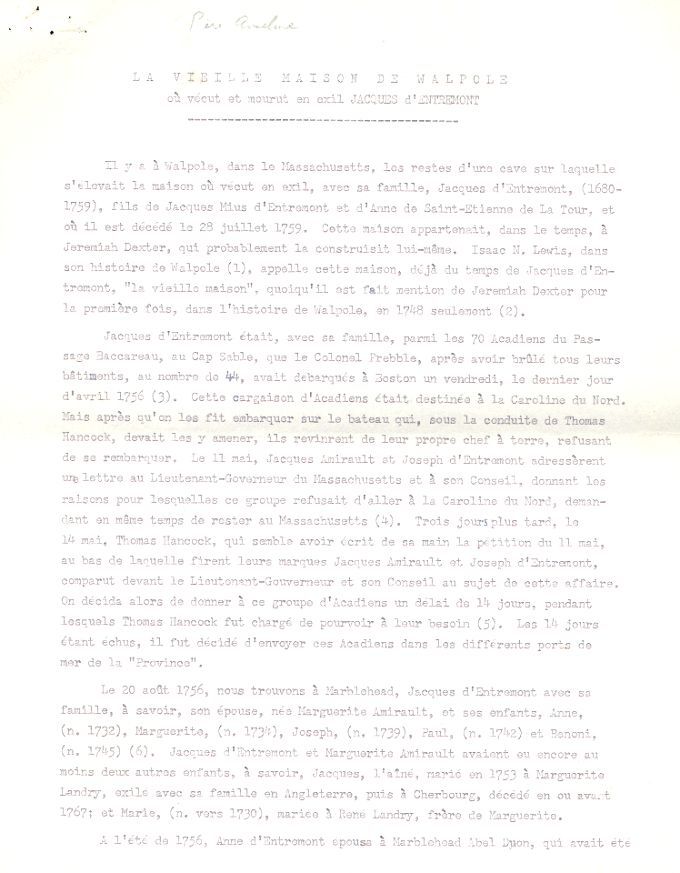 La vieille maison de l'exilé Jacques d'Entremont