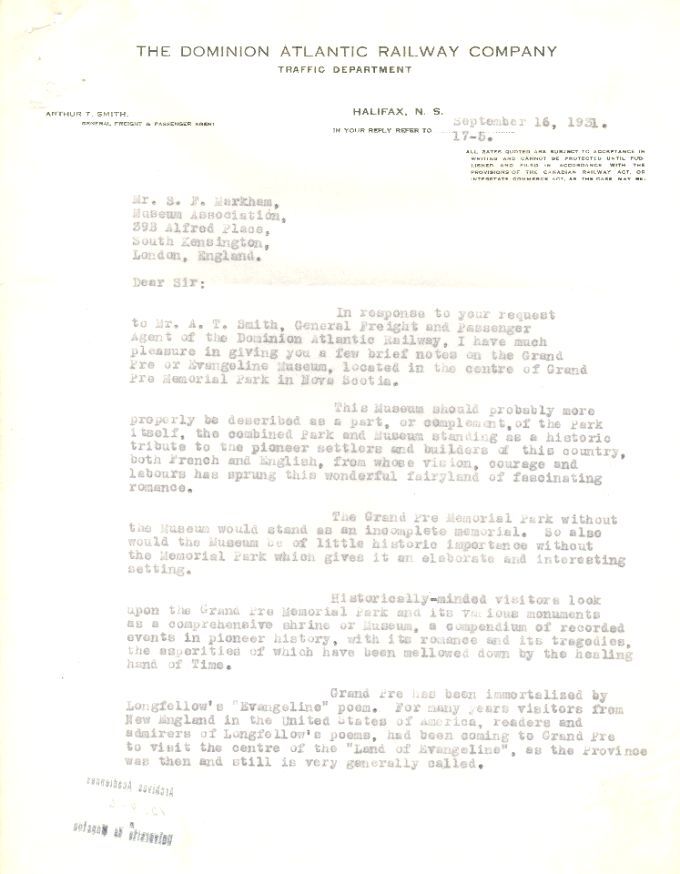 Historique et description du parc de Grand-Pré, 1931