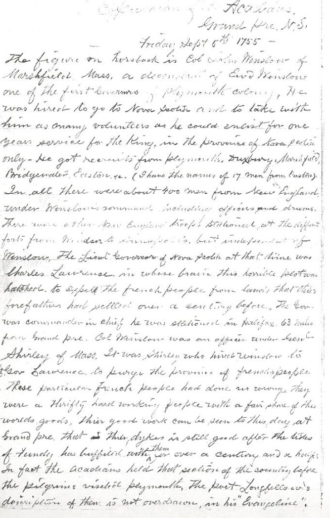 Description du tableau «&nbsp;Expulsion of the Acadians&nbsp;», 1893