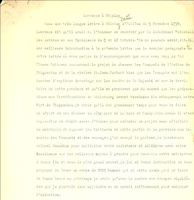 Correspondence between Shirley and Lawrence