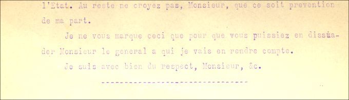 Lettre de Boishébert à Manach, 1760