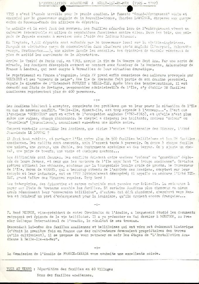 L'installation acadienne à Belle-Île-en-Mer (1765-1772)