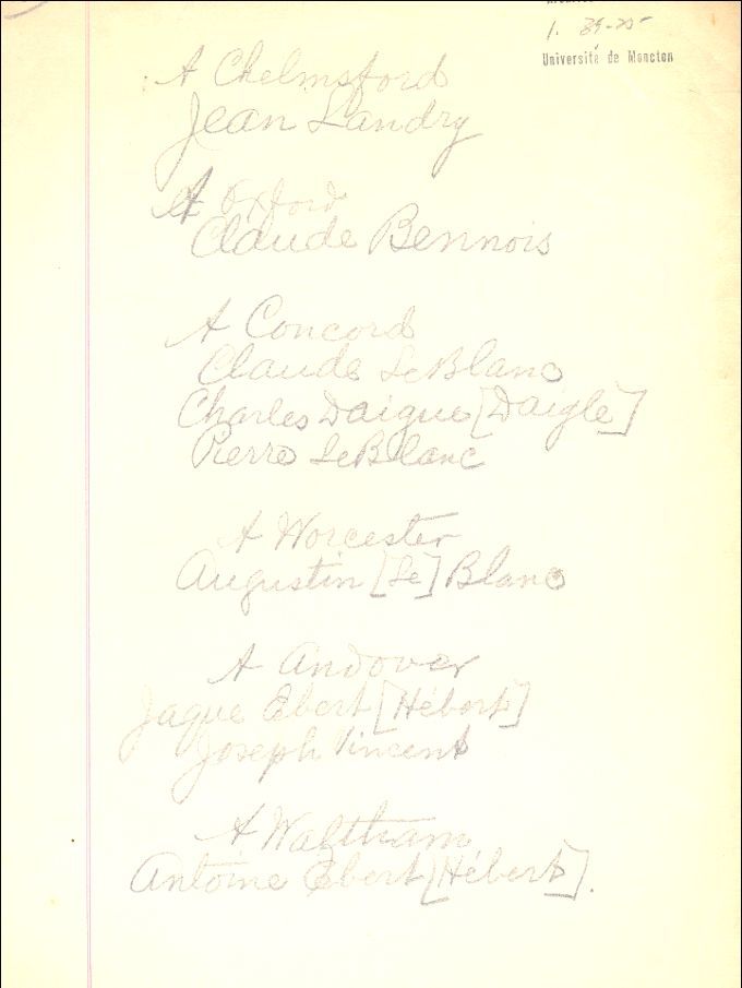 Petition of Acadians deported in Massachusetts