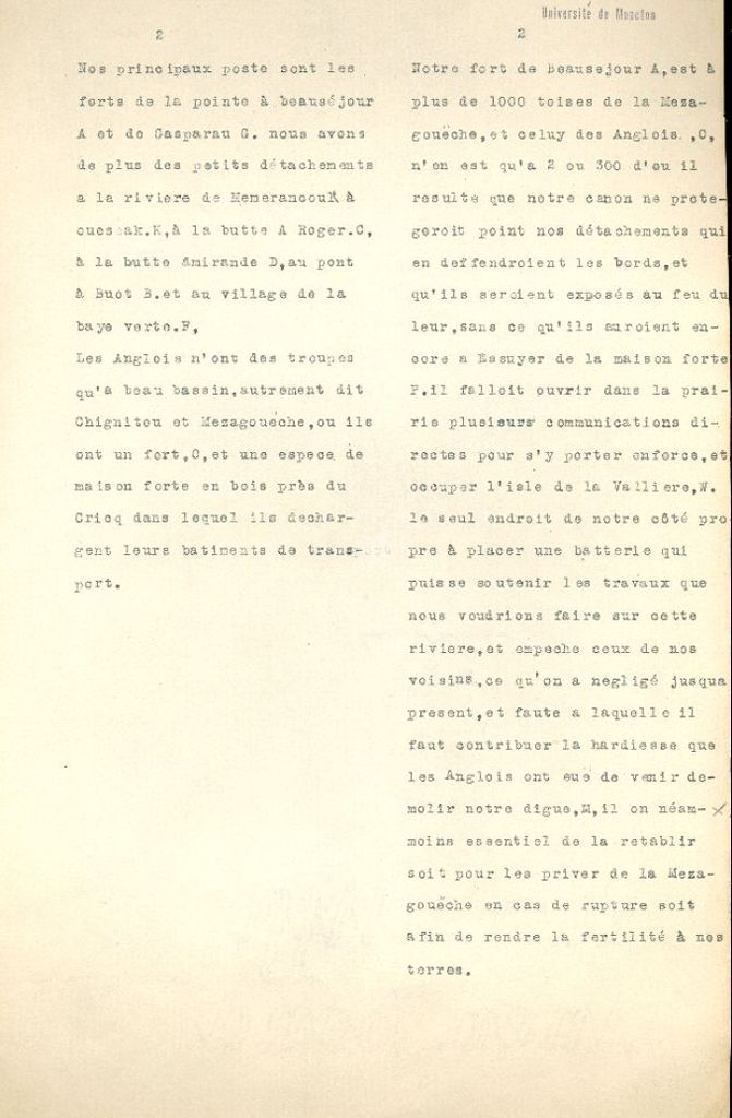 Mémoire de Le Loutre, 1752