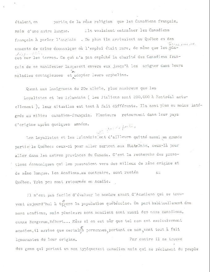 Apport ethnique des Acadiens au Québec