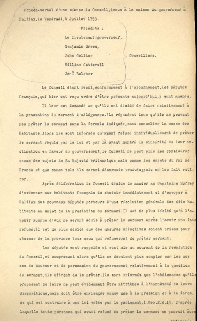 July 28, 1755, decision