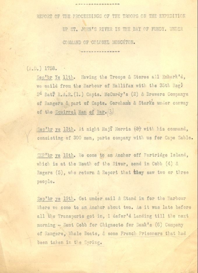 Monckton's raid at the St. John River, 1758