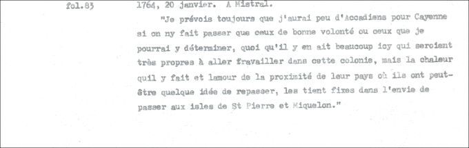 Letter from Defrancy to Mistral, 1764