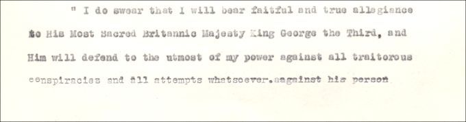 Oath of allegiance proposed to the Acadians in 1764