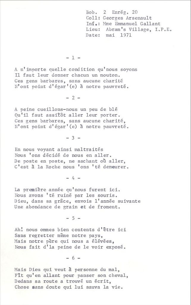 The exodus of the Acadians of Malpec Bay