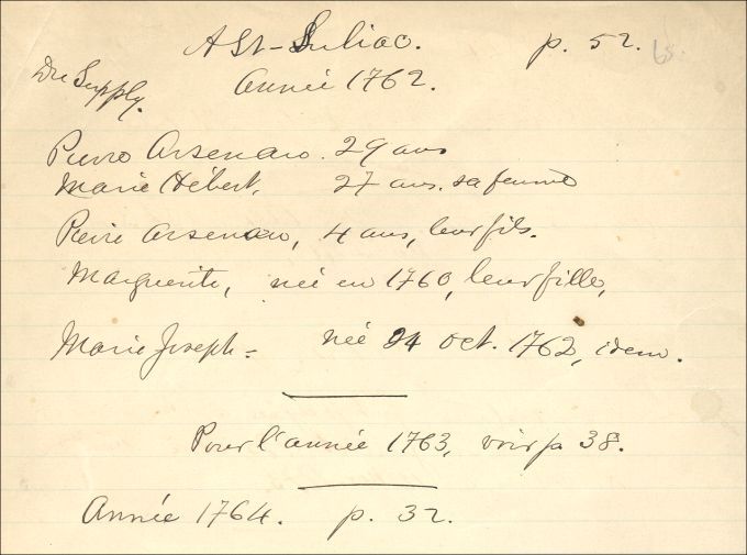 Arsenault and Hébert families