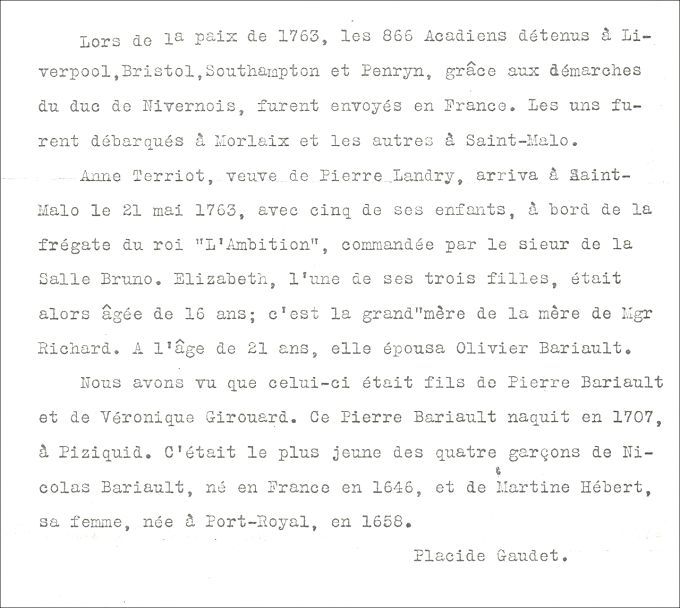 Barrieau and Richard families