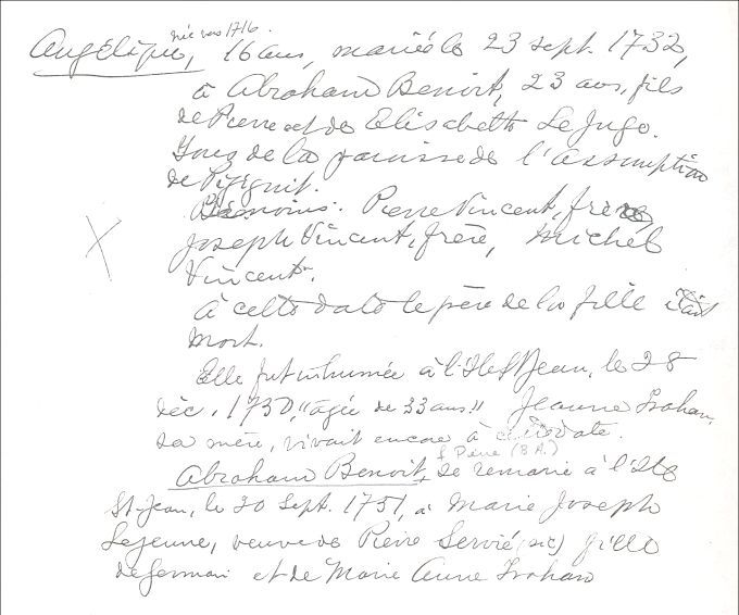 Benoit and Vincent families