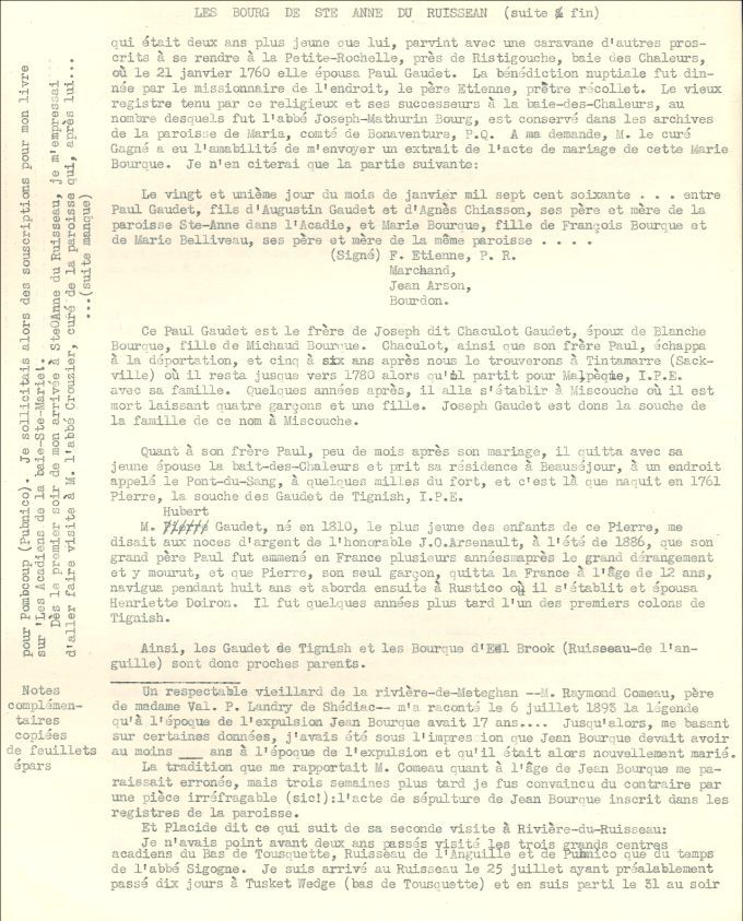 Bourg (Bourque) family