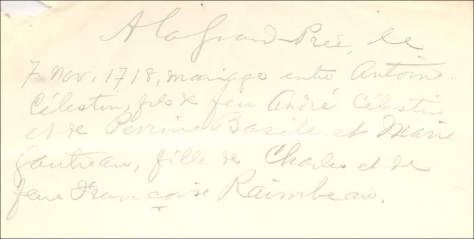 Célestin and Gautreau families