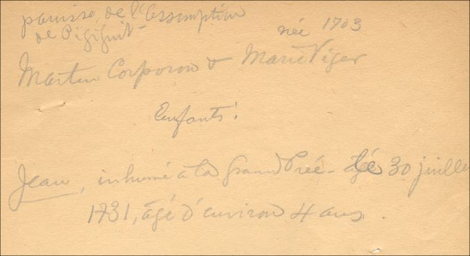 Familles Corporon et Savoie