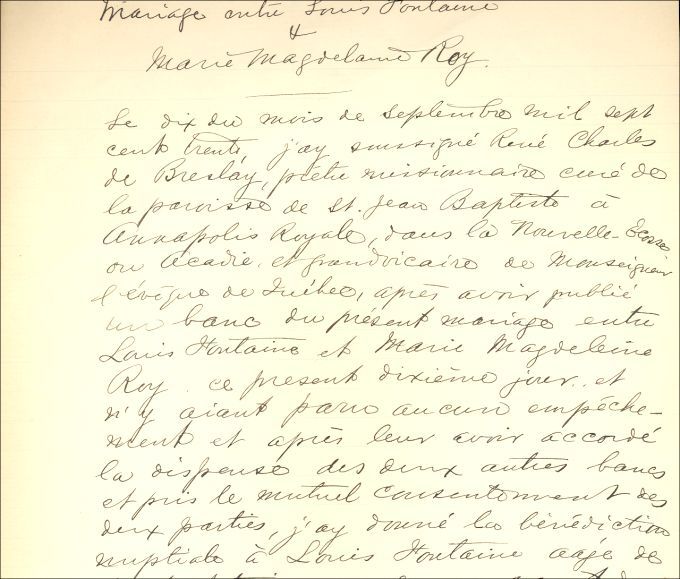 Fontaine and Roy families