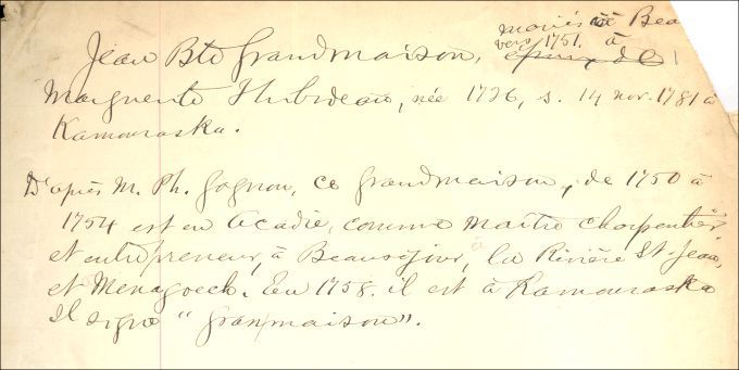 Grandmaison and Thibodeau families