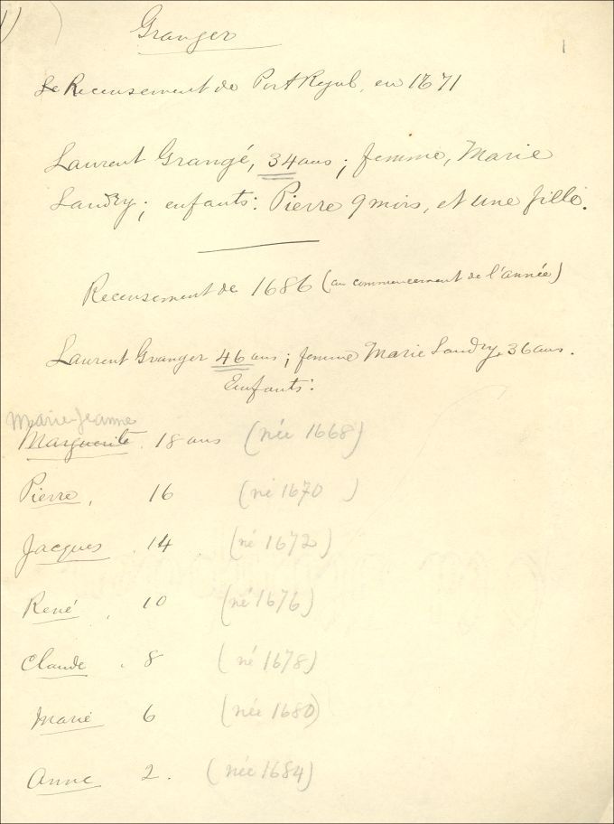 Granger and Landry families