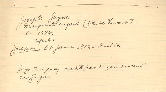 Guyon and Dugas families