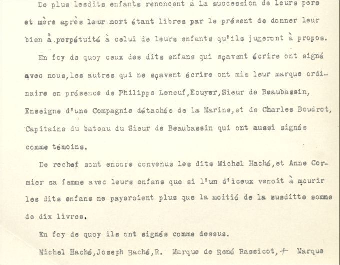 Haché (Gallant) and Cormier families