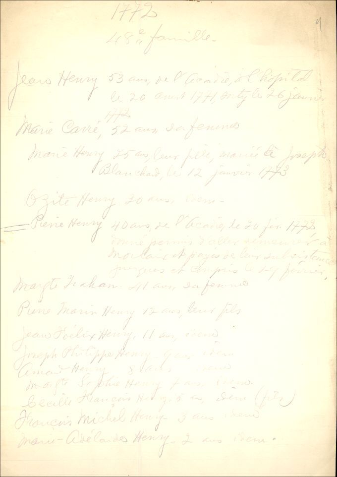 Henri and Carré families