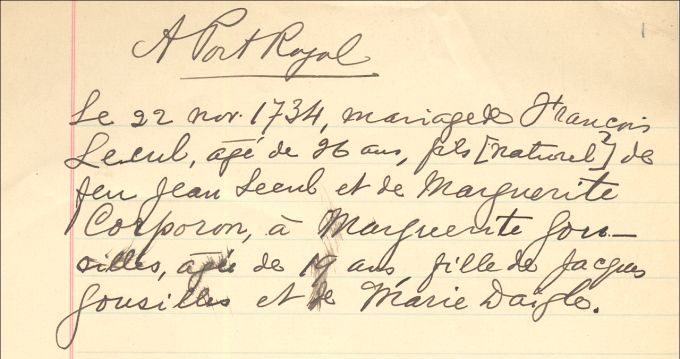 Lecul and Gouzille families