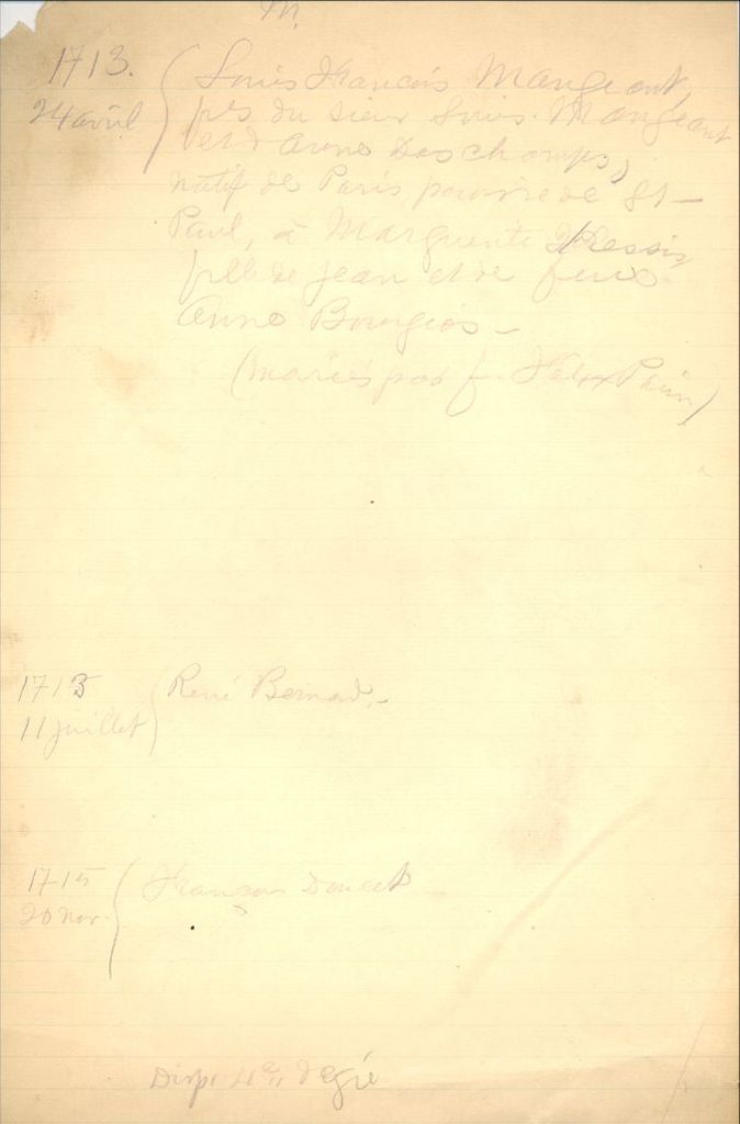 Mangeant and Caissie families