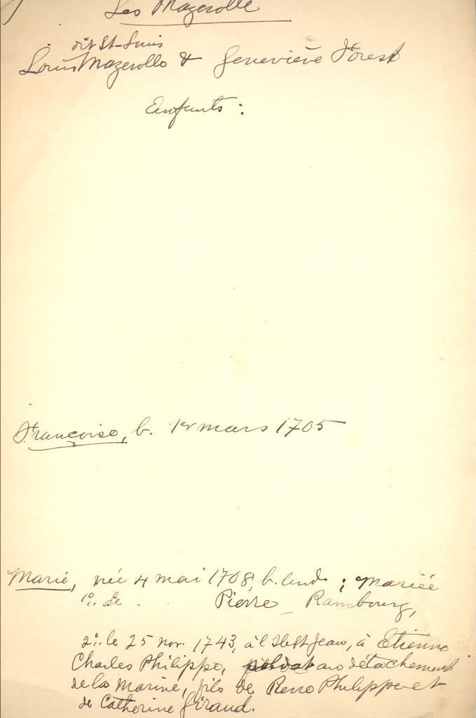 Mazerolle and Forest families