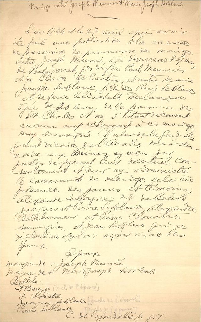 Meunier and LeBlanc families