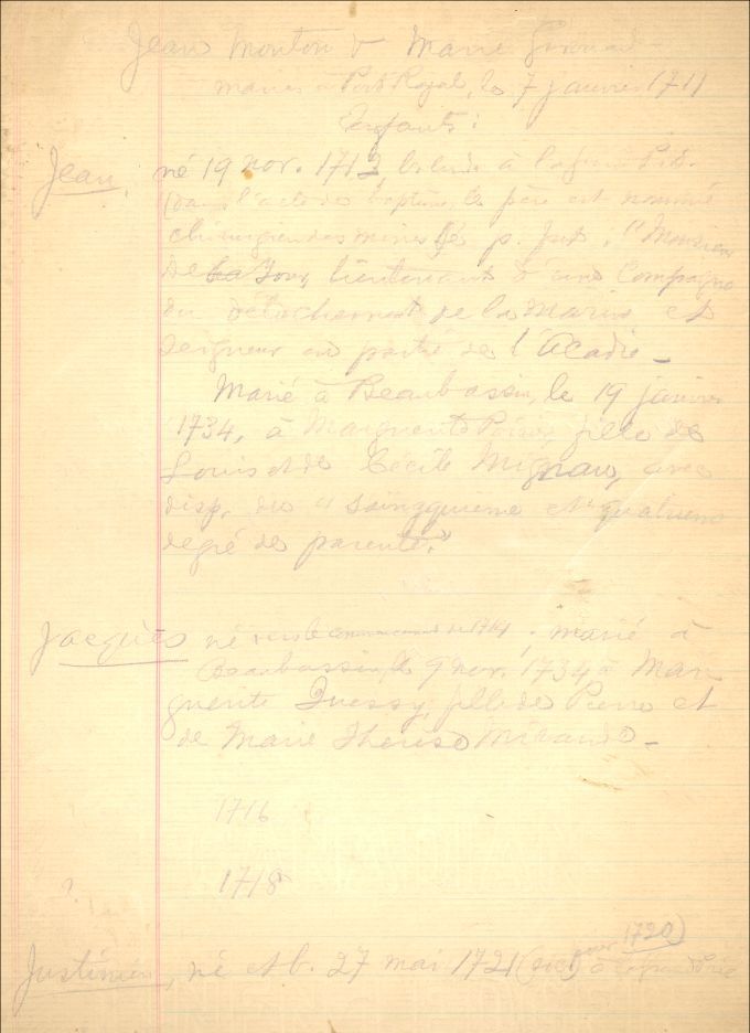 Mouton and Girouard families