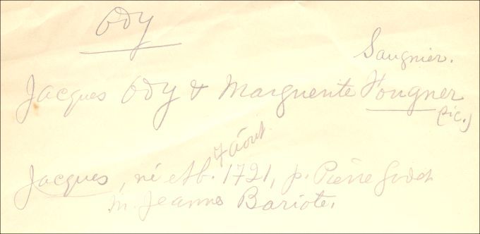 Oudy and Saulnier families