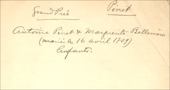 Familles Pinet et Hébert