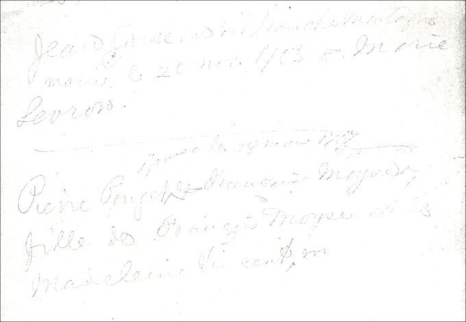 Poujet and Moyse families