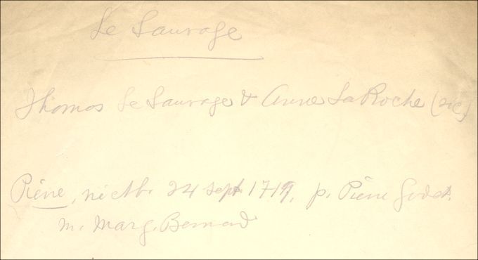 Sauvage and Lapierre families