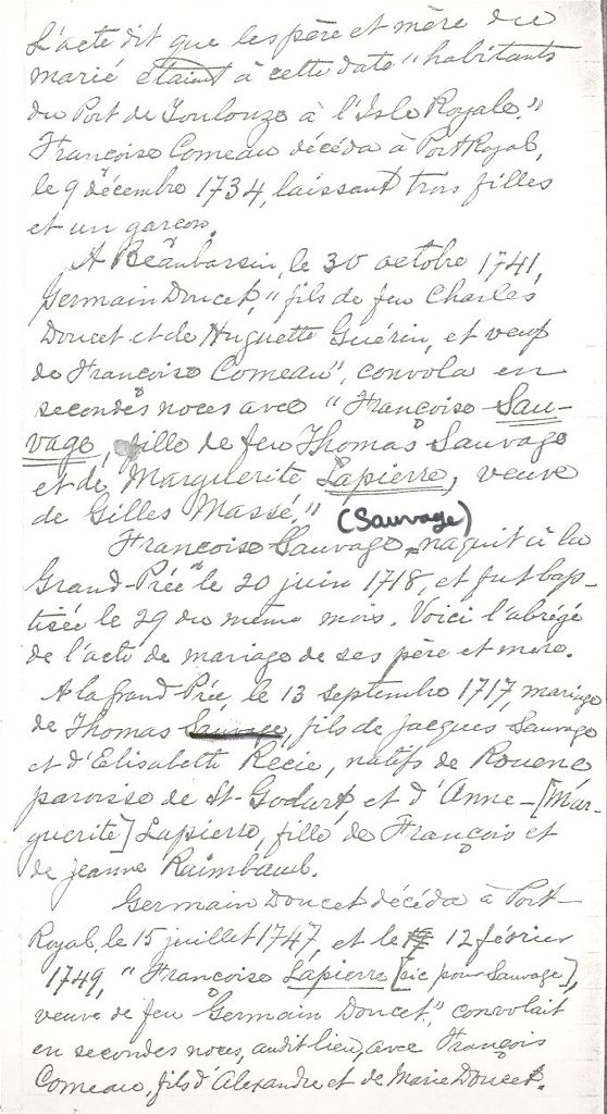 Familles Sauvage et Lapierre