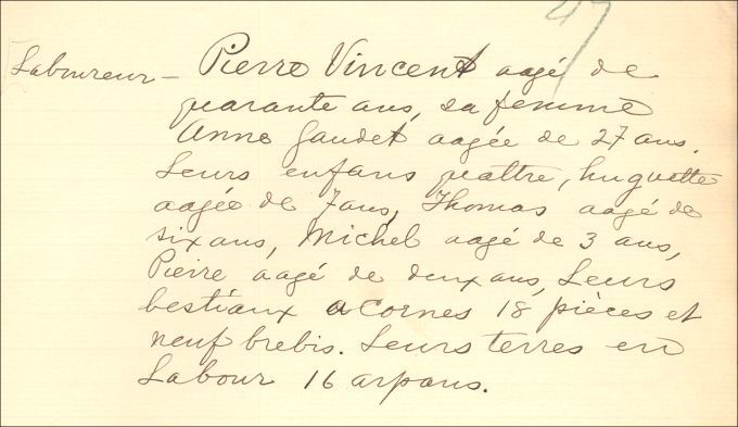 Vincent and Gaudet families