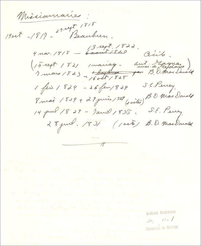 Saint-Jean-Baptiste parish, Malpec, P.E.I., 1817-1835