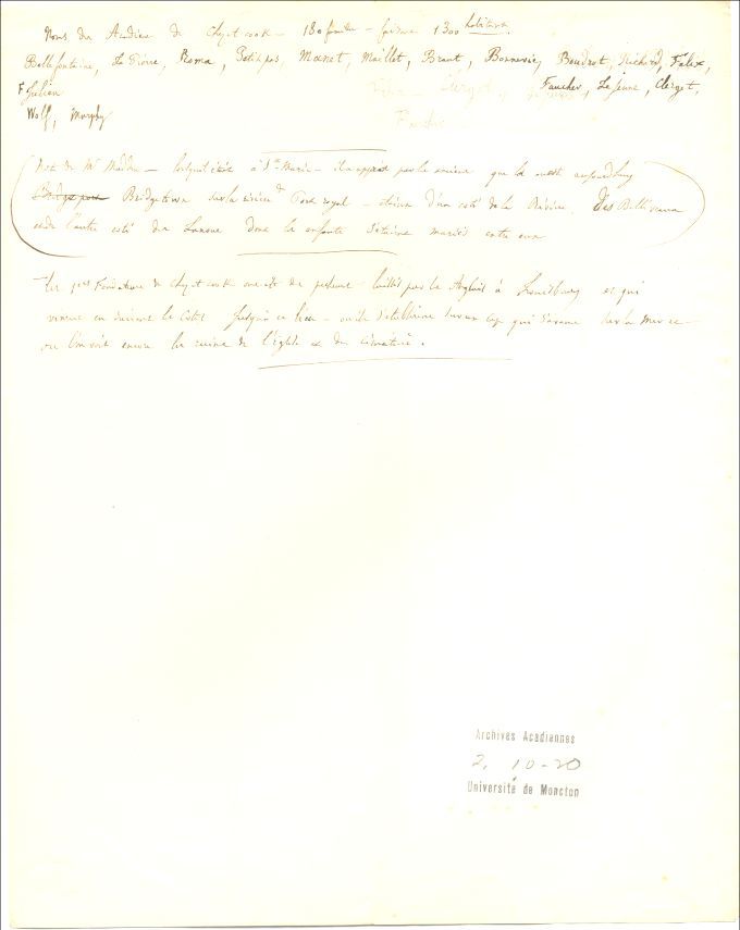 The Acadians of Chezzetcook, N.S.