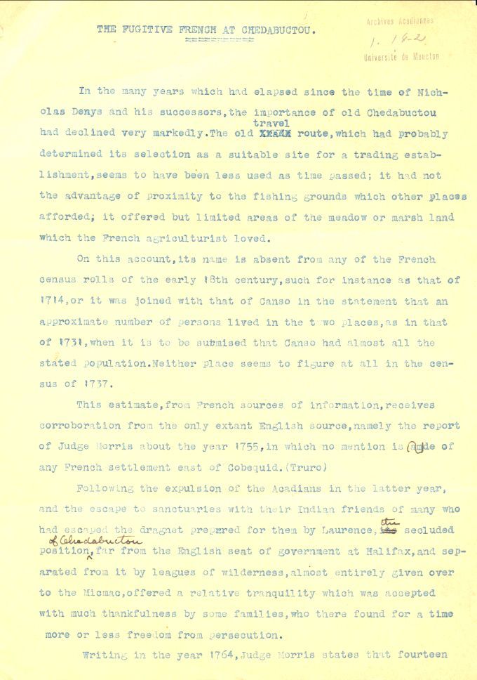 Les Français fugitifs de Chedabouctou