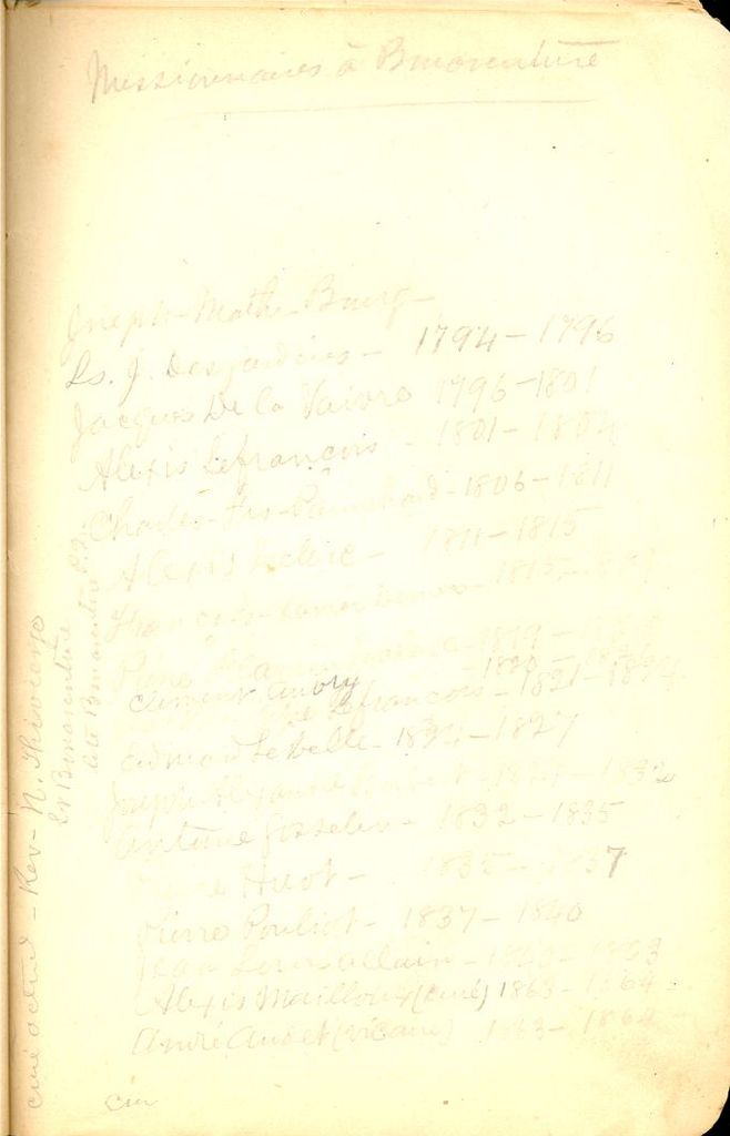 Missionaries at Bonaventure, Québec