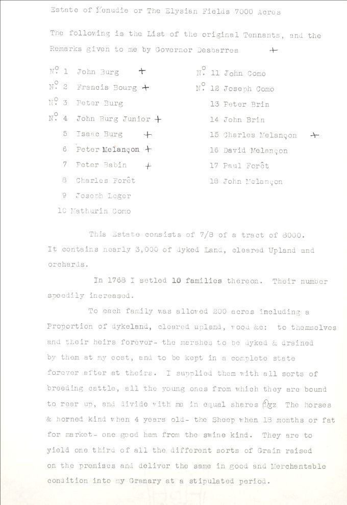 Captain MacDonald's report to DesBarres, 1795