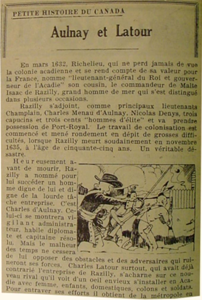 Canada's little story&nbsp;:   Aulnay and Latour