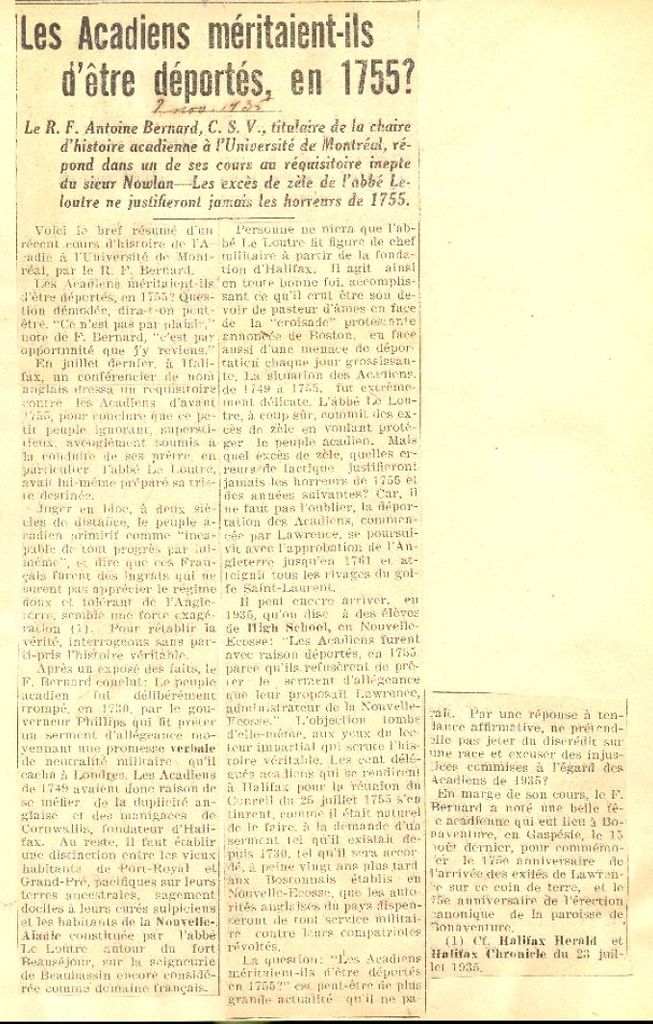 Did the Acadians deserve to be deported in 1755?