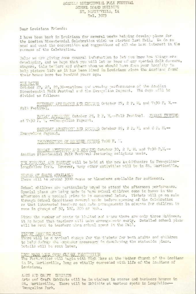 Acadian Bicentennial Folk Festival