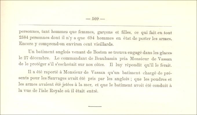 Letter from Longueuil to the Naval minister, 1752