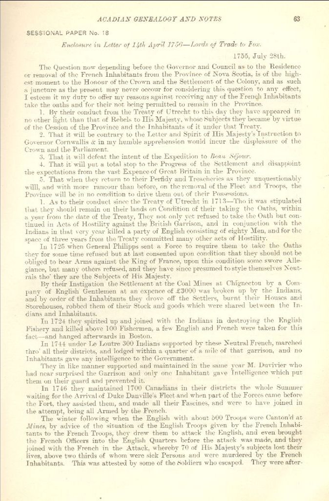 Belcher's opinion, 1755