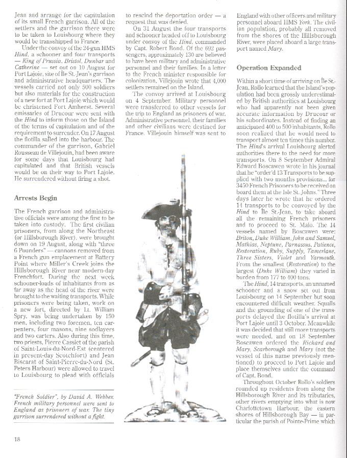 Deportation of the Acadians from Île St.-Jean, 1758