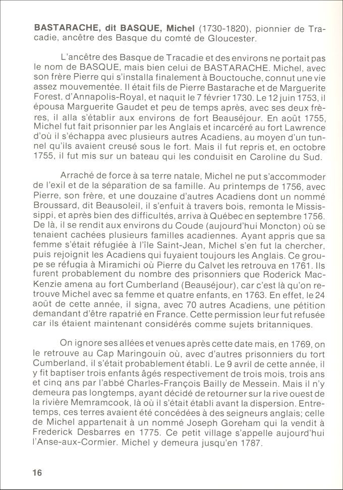 Michel Bastarache, dit Basque