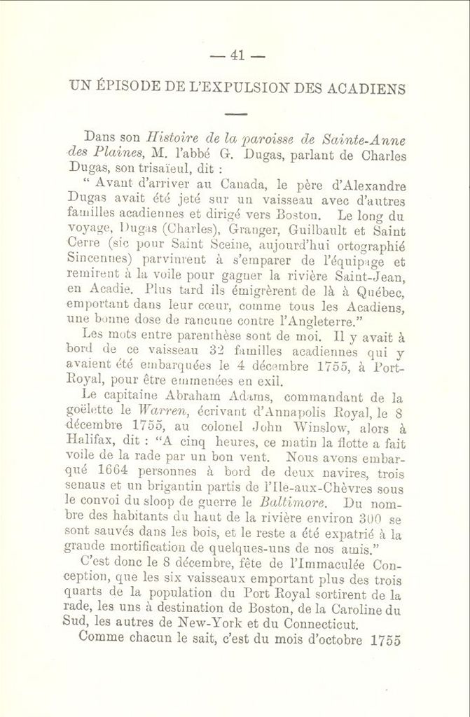 Accounts of the capture of the Pembroke by the Acadians, 1755-1756